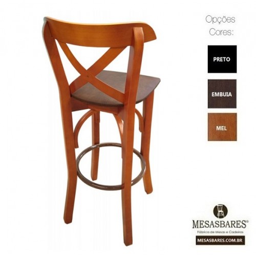 Banqueta de Madeira para Bar X Mel - Cod: 954